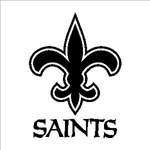 New Orleans Saints with Text 14 Auto Window Decals NFL  