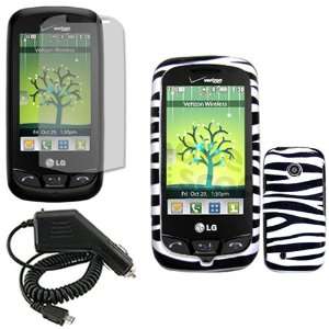  Brand LG Cosmos Touch VN270 Combo Black/White Zebra Protective Case 