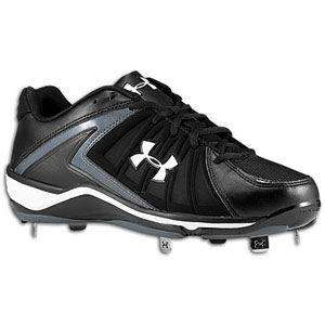 Under Armour Ignite Low St Black Mens Baseball Shoes  