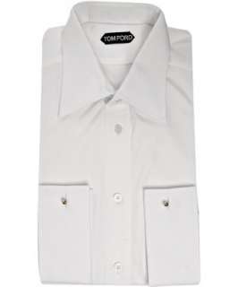 Tom Ford white cotton french cuff dress shirt  