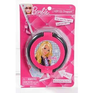  BARBIE LIGHT UP COMPACT MAKEUP MIRROR WITH LIGHTS AND 