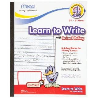 Mead See and Feel Learn to Write Raised Ruling, 10 x 8 Inches, 40 