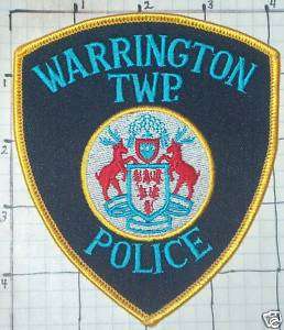 PENNSYLVANIA, WARRINGTON TOWNSHIP TWP POLICE DEPT PATCH  