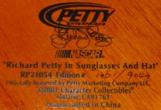 RICHARD PETTY Sunglasses & Hat CAR Racing NASCAR Statue  