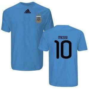 adidas Lionel Messi Argentina Youth #10 Player T Shirt (Youth Medium 