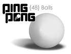 Qty: 48 Ping Pong Balls Table Tennis Beer Plastic White 4 Dozen 