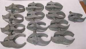 Pipe Conduit Galvanized Malleable Iron Clamps Lot  
