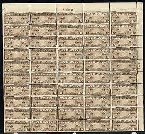 C8 1926 15c MAP AND PLANES SHEET OF 50 MINT OG/NH   SELDOM SEEN ITEM 
