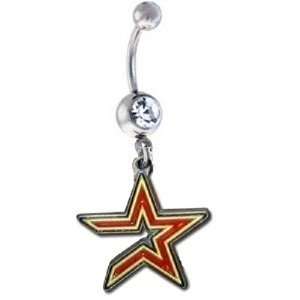  Houston Astros MLB Belly Navel Ring: Jewelry