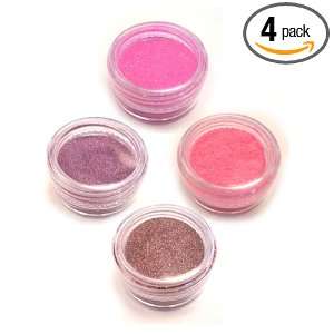 Moyou Nail Art acrylic nails Glitter Powder 4 colours bundle  Pink 