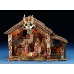  6 Piece Fontanini Nativity Scene with stable   5 Pieces 