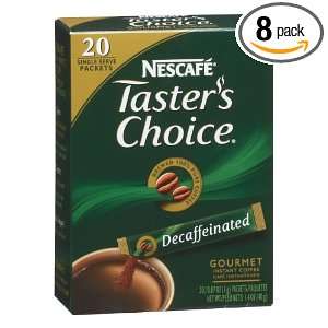 Nescafe Tasters Choice Instant Coffee Decaffeinated, 20 Count Sticks 
