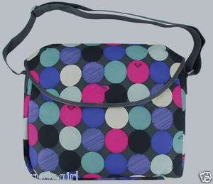 ROXY Spots Laptop Messenger Bag Satchel Shoulder Bolsa Purple Teal Hot 