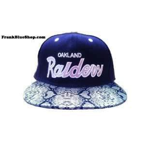 RSVP Snakeskin Oakland Raiders Snapback Strapback Hat Cap:  