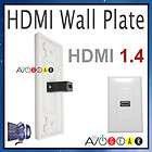 HDMI Component 3RCA Toslink Optical Wall Plate White.