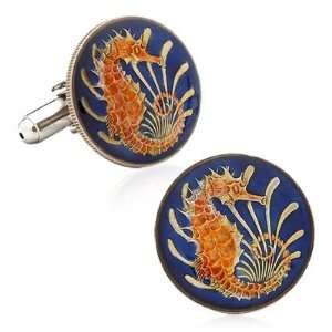  Hand Painted Singapore Ten Cent Coin Cufflinks Jewelry