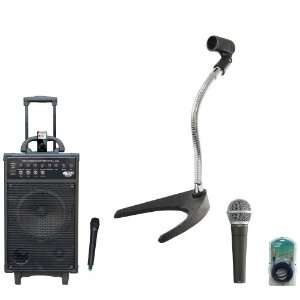 Stand Package   PWMA860I 500W VHF Wireless Portable PA Speaker System 