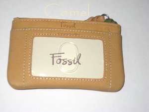   WEEKENDER CAMEL OR EXPRESSO  ZIP COIN PURSE ATTACHED KEY RING WALLET