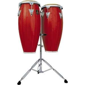  LP LPA646 Aspire Conga Set with Double Stand Red Wood 