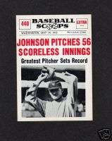 1961 NU CARD SCOOPS #440 W Johnson SENATORS NM +  