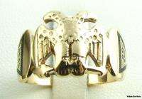 32nd Degree Masonic Scottish Rite Masons Ring   10k Gold Ostby Barton 