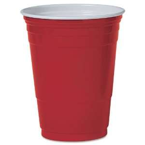  Solo 16oz Red Plastic Party Cold Cups 50ct Pack Kitchen 