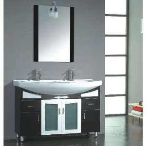  The Onyx Bathroom Vanity Porcelain Double Basin Sink Set 