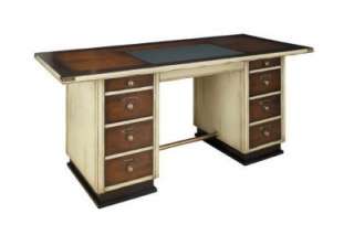 Captains Desk Solid Hardwood Furniture, Ivory or Black  