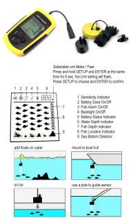 Portable Sonar Fish Finder Fishfinder Alarm  