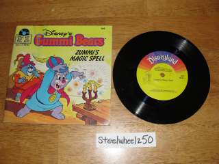 Disney Gummi Bears Zummis Magic Spell Book & Record HTF  