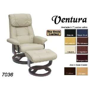   Taupe Leather Swivel Recliner Rockers & Recliners