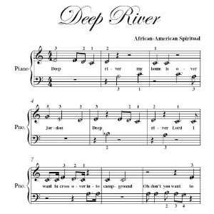  Deep River Beginner Piano Sheet Music Christian Books