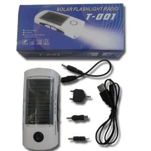  HK Solar Mobile Cell Phone Charger with FM Radio Torch 