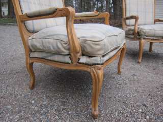 Pair of Louis XV Style Carved Fauteuils, Swedish  