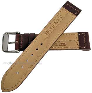 18mm fits Swiss Army Brown Leather Watch Band