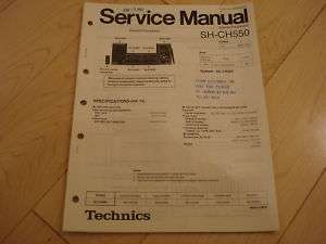 Technics SH CH550 Original Service Manual  
