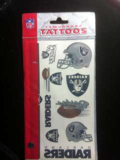 Oakland Raiders Temporary Tattoos (ten per sheet) 730828704261  