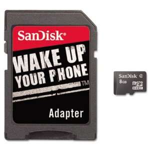  Sandisk microSD Memory Card w/Adapter SDISDQ8192A11M 