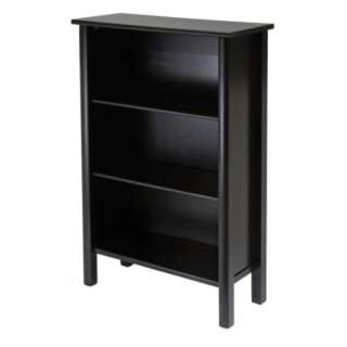 New Liso Solid Wood 4 Tier Bookcase Shelves   Espresso  