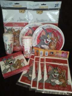 Tom and Jerry Birthday Party Tableware ALL Items Listed  