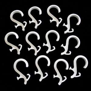  CURTAIN AND LINER DOUBLE SHOWER HOOKS   SET OF 12