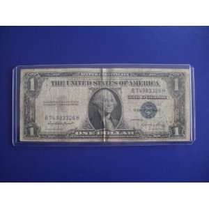  One Dollar Silver Certificate Series 1935 Blue Seal Bill 