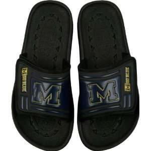    Michigan Wolverines Black Slide Logo Sandals