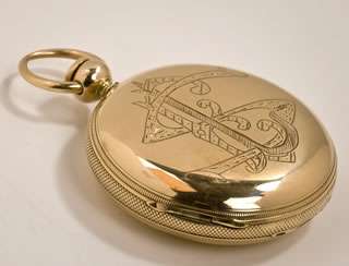   Waltham Model 1857 16k Yellow Gold Hunting Case Pocket Watch  