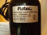 Flotec Submersible Thermoplastic Sump Pump 3/4 HP FP0S6000A 08 7000 