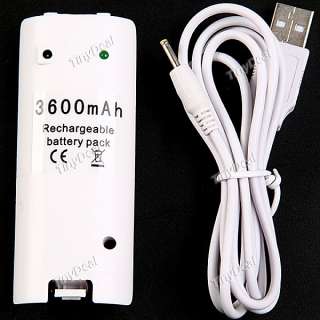 3600mAh Rechargeable Battery Pack 4 Wii Remote GWIIBT01  