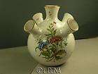 antique french faience bulb pot tulipiere art pottery vase hand