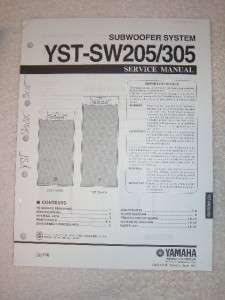 Yamaha Service Manual~YST SW205/SW305 Subwoofer System  