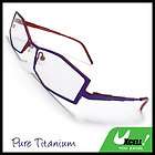 Clear Lenses Glasses w Pure Titanium Full Rim Frame  