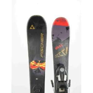  Used Fischer Addict Twin tip Jr. Kids Snow Skis 111cm A 